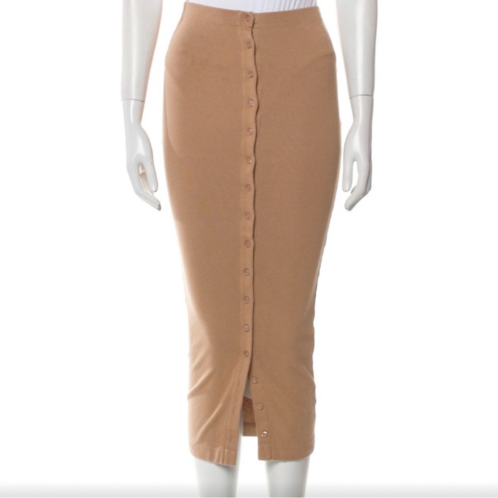 The Line by K Tan ribbed button down Midi Skirt